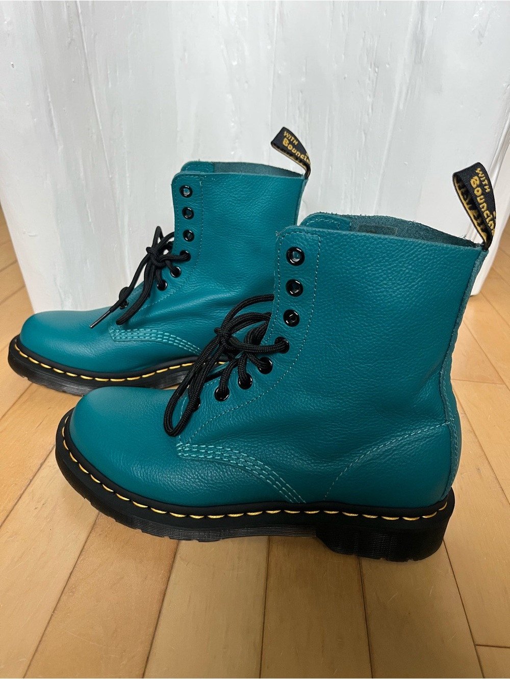 Dr. Martens Teal 1460 Combat Boots - Picture 4 of 7